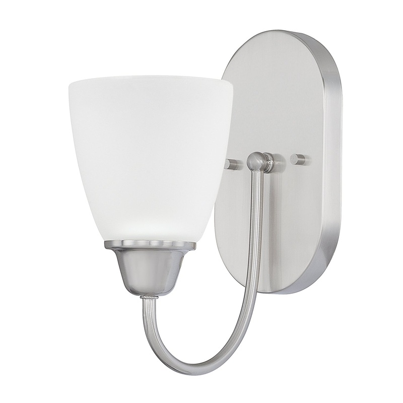 Capital Lighting 615111BN-337 Trenton One Light Wall Sconce, Brushed Nickel