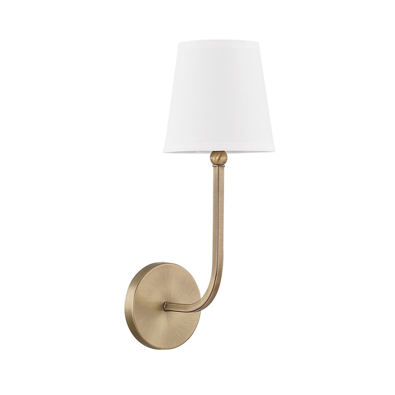 Capital Lighting 619311AD-674 Dawson One Light Wall Sconce, Aged Brass