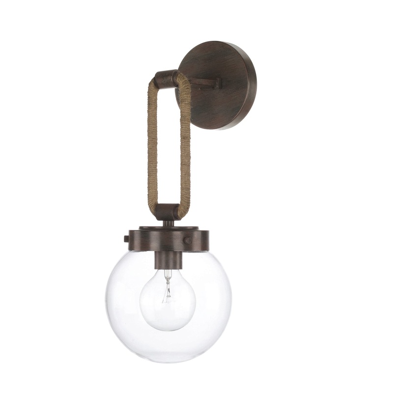 Capital Lighting 627412NG Beaufort One Light Wall Sconce, Nordic Grey