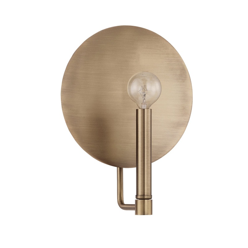 Capital Lighting 627711AD Wells One Light Wall Sconce, Aged Brass