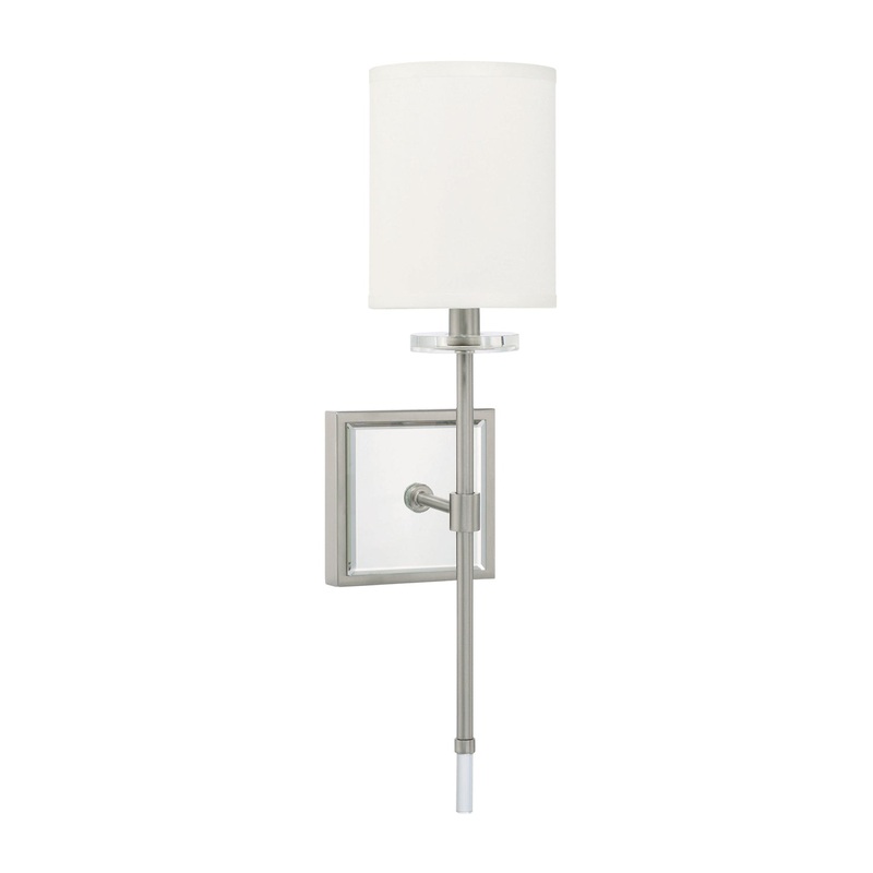 Capital Lighting 628413BN-684 Edin One Light Wall Sconce, Brushed Nickel
