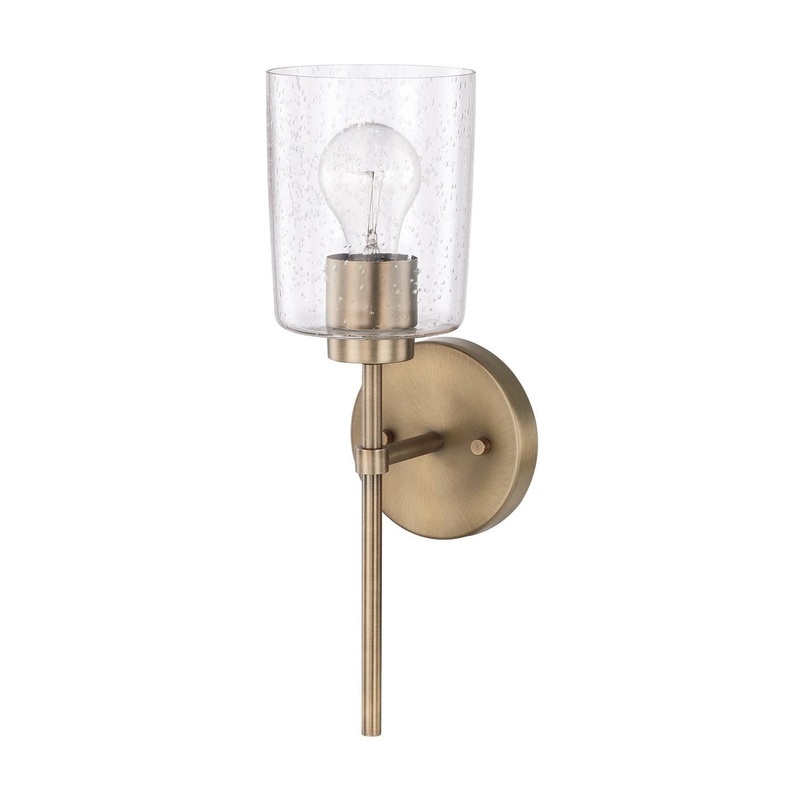 Capital Lighting 628511AD-449 Greyson One Light Wall Sconce, Aged Brass