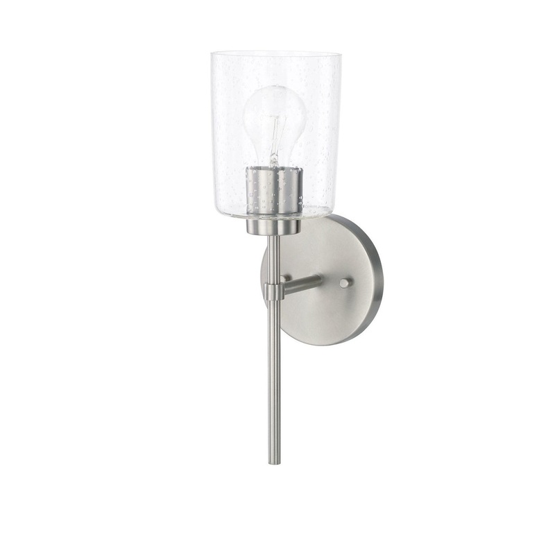 Capital Lighting 628511BN-449 Greyson One Light Wall Sconce, Brushed Nickel