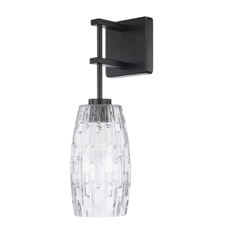 Capital Lighting 628611MB-450 Casper One Light Wall Sconce, Matte Black