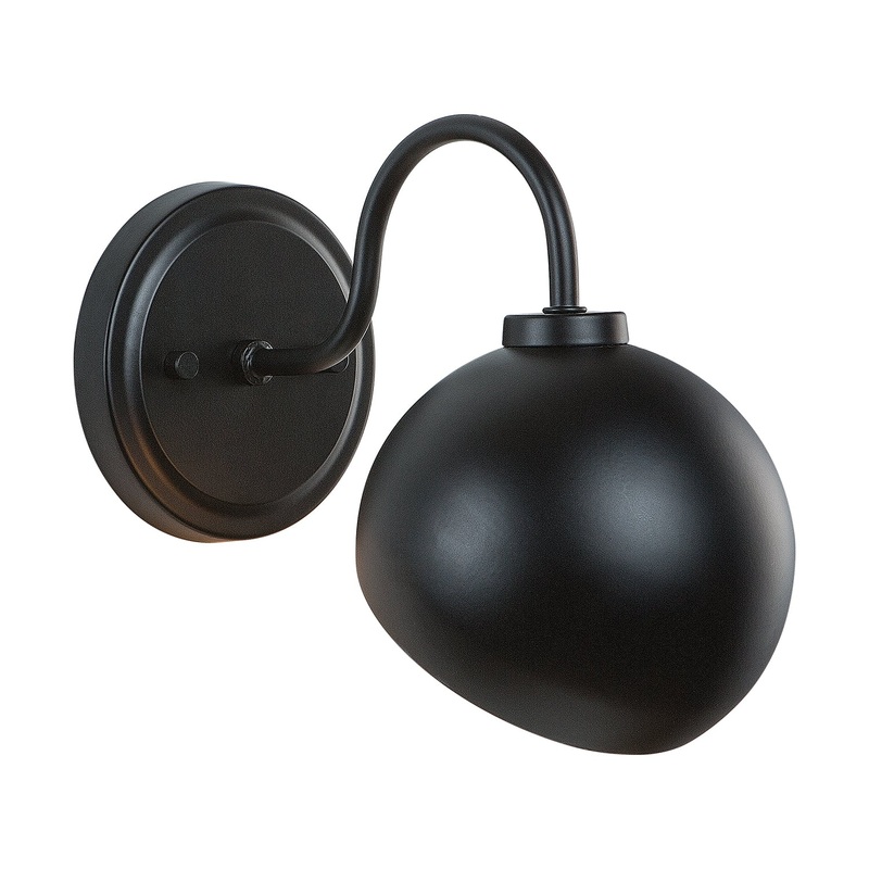 Capital Lighting 633111MB Hadley One Light Wall Sconce, Matte Black