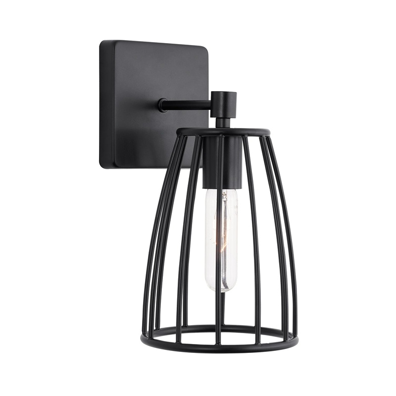 Capital Lighting 638811MB Corey One Light Wall Sconce, Matte Black (Discontinued)