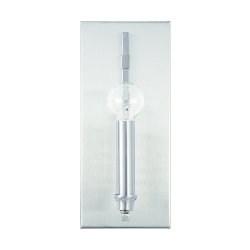 Capital Lighting 639211BN Reeves One Light Wall Sconce, Brushed Nickel (Discontinued)