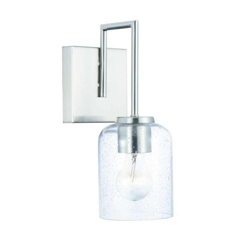 Capital Lighting 639311BN-500 Carter One Light Wall Sconce, Brushed Nickel