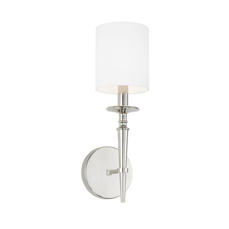 Capital Lighting 642611PN-701 Abbie One Light Wall Sconce, Polished Nickel