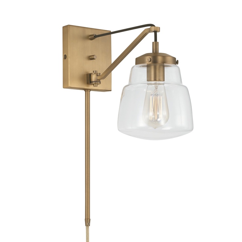 Capital Lighting 642711AD-518 Dillon One Light Wall Sconce, Aged Brass (Discontinued)