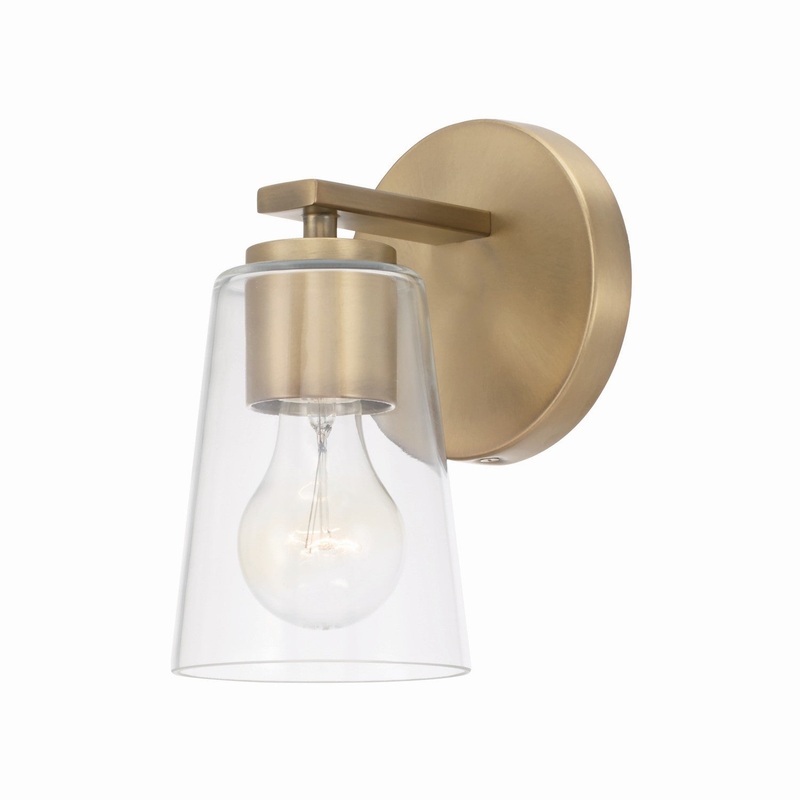 Capital Lighting 648611AD-537 Portman One Light Wall Sconce, Aged Brass