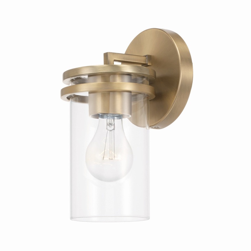 Capital Lighting 648711AD-539 Fuller One Light Wall Sconce, Aged Brass