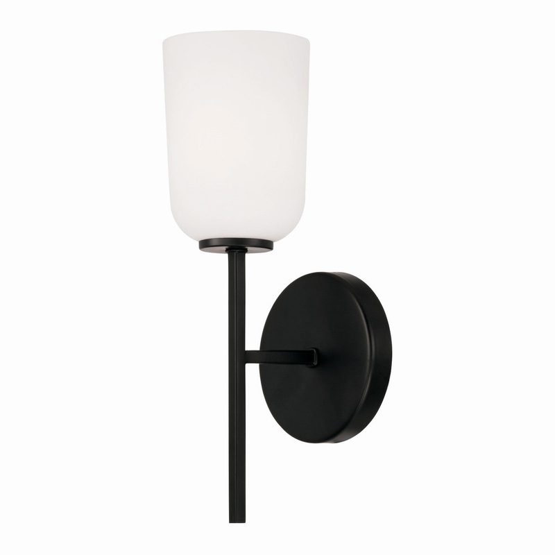 Capital Lighting 648811MB-542 Lawson One Light Wall Sconce, Matte Black