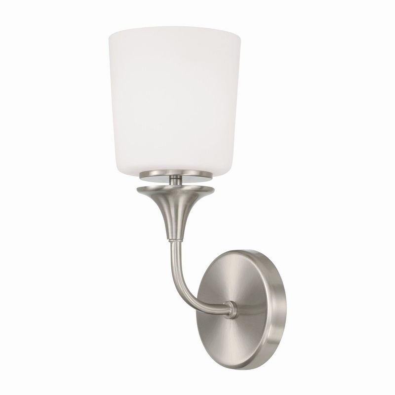 Capital Lighting 648911BN-541 Presley One Light Wall Sconce, Brushed Nickel
