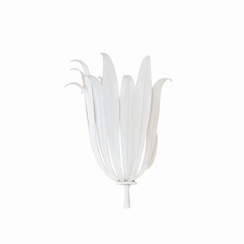 Capital Lighting 649511XW Eden One Light Wall Sconce, Textured White