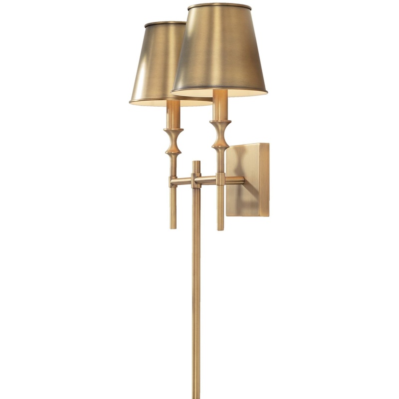 Capital Lighting 649721AD-708 Whitney Two Light Wall Sconce, Aged Brass