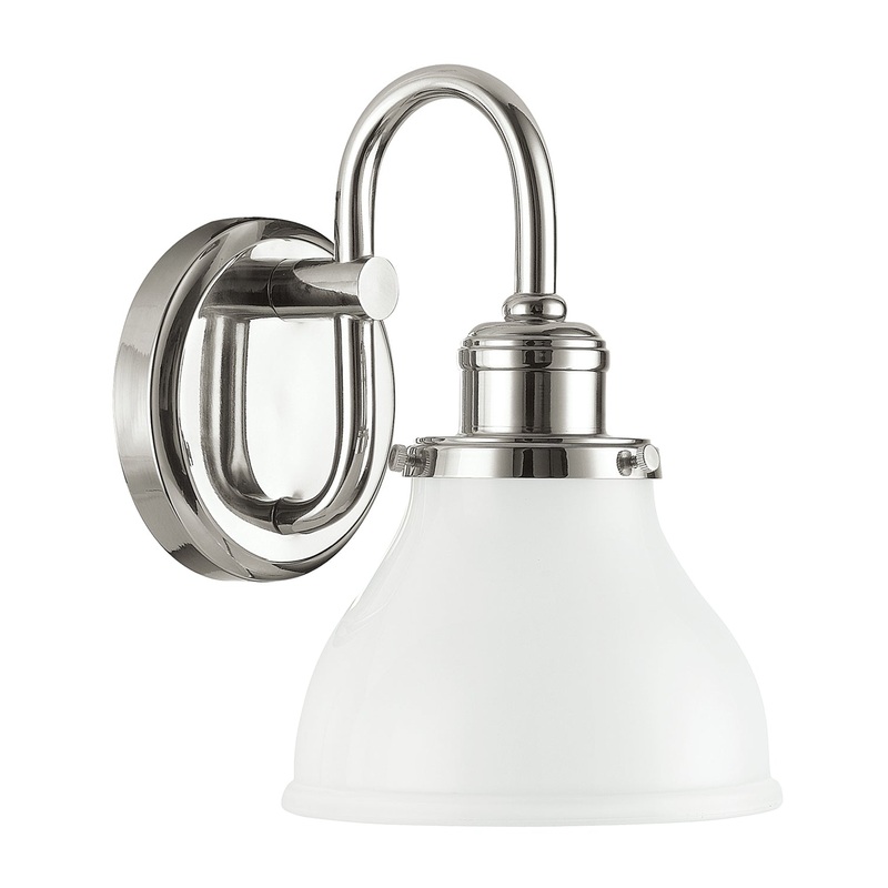 Capital Lighting 8301PN-128 Baxter One Light Wall Sconce, Polished Nickel