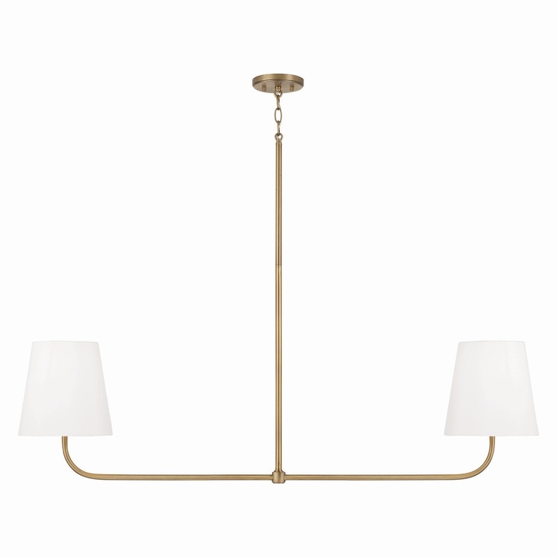Capital Lighting 849421AD Brody Two Light Island Pendant, Aged Brass