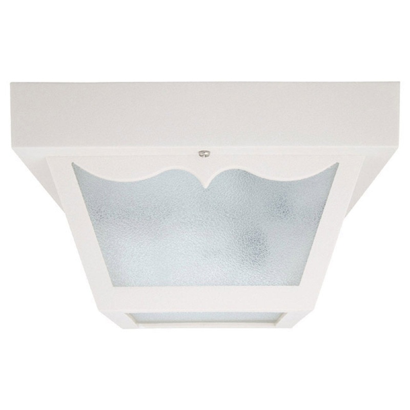 Capital Lighting 9239WH Two Light Outdoor Flush Mount, White (Discontinued)