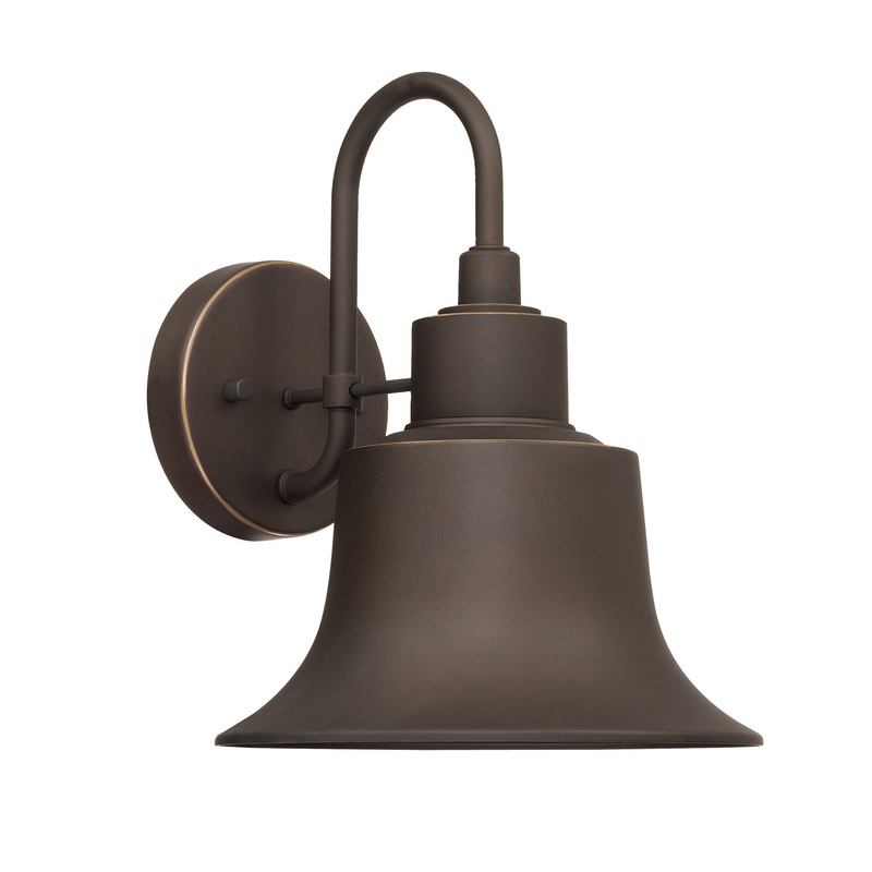 Capital Lighting 926311OZ Brock One Light Outdoor Wall Lantern, Oiled Bronze