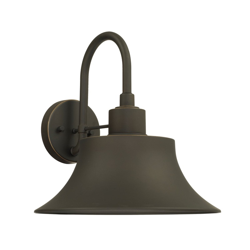 Capital Lighting 926312OZ Brock One Light Outdoor Wall Lantern, Oiled Bronze