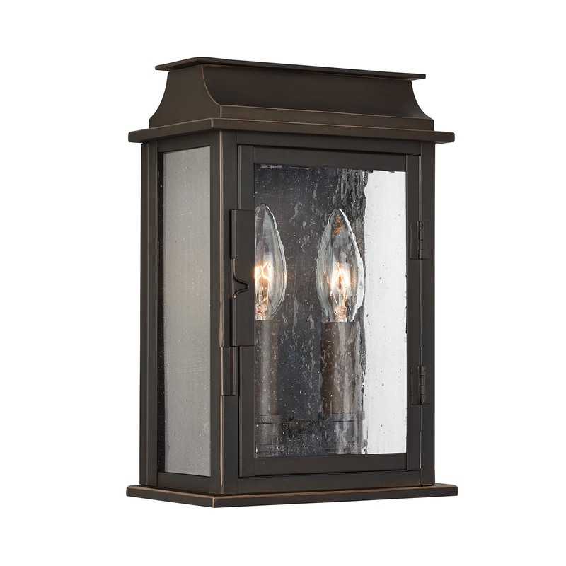 Capital Lighting 936821OZ Bolton Two Light Outdoor Wall Lantern, Oiled Bronze
