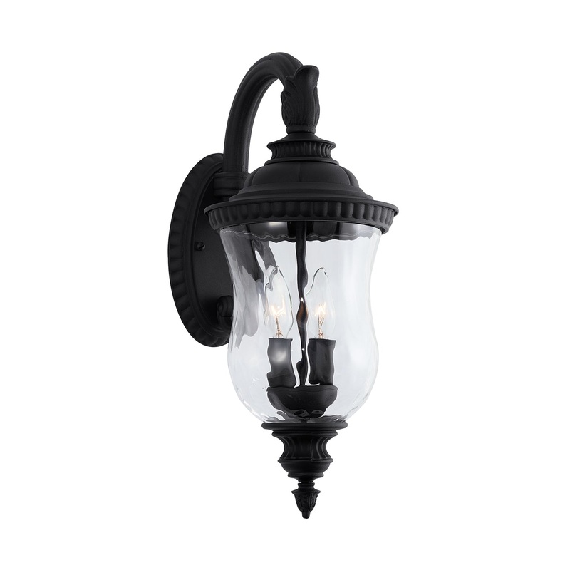 Capital Lighting 939822BK Ashford Two Light Outdoor Wall Lantern, Black (Discontinued)