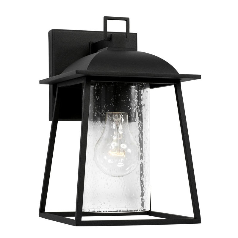 Capital Lighting 943611BK Durham One Light Outdoor Wall Lantern, Black