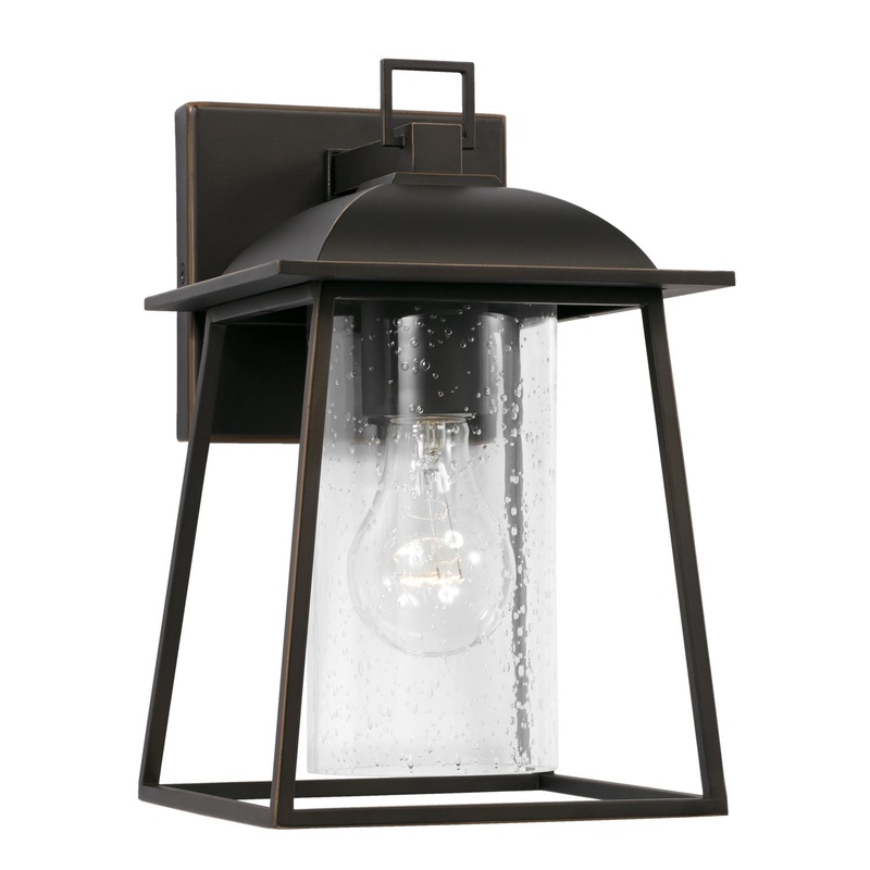 Capital Lighting 943611OZ Durham One Light Outdoor Wall Lantern, Oiled Bronze (Discontinued)