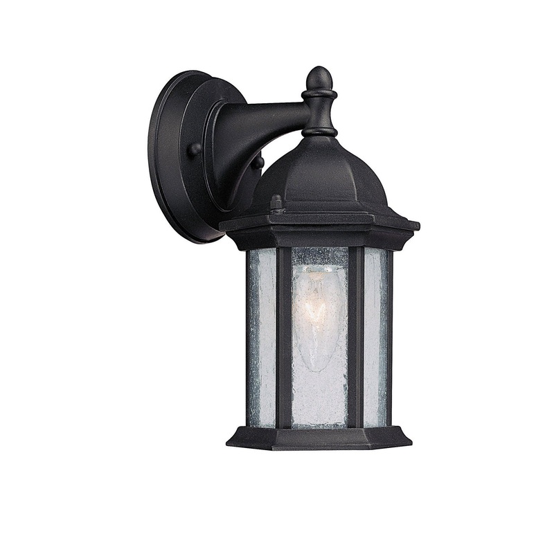 Capital Lighting 9831BK Main Street One Light Outdoor Wall Lantern, Black