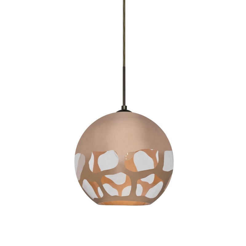 Besa 1JC-ROCKYCP-BR Rocky One Light Pendant Bronze