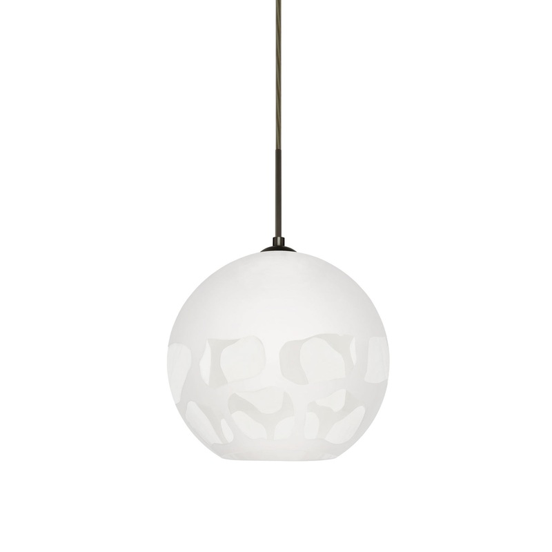Besa 1JC-ROCKYWH-LED-BR Rocky One Light Pendant Bronze