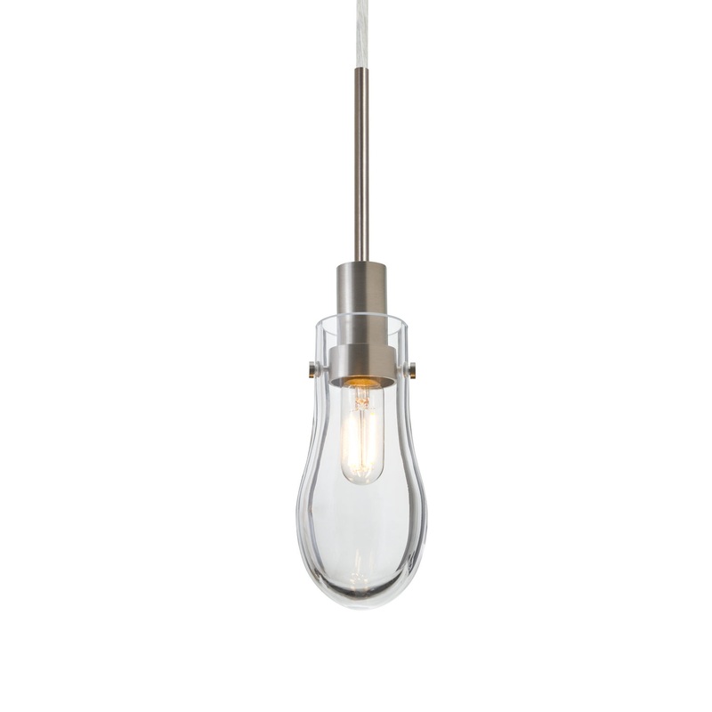 Besa 1JC-WISHCL-SN Wish One Light Pendant Satin Nickel
