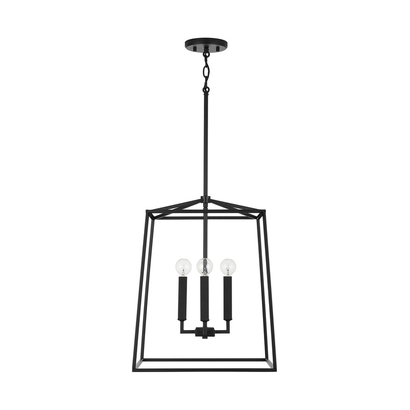 Capital Lighting 537642MB Thea Four Light Foyer Pendant, Matte Black