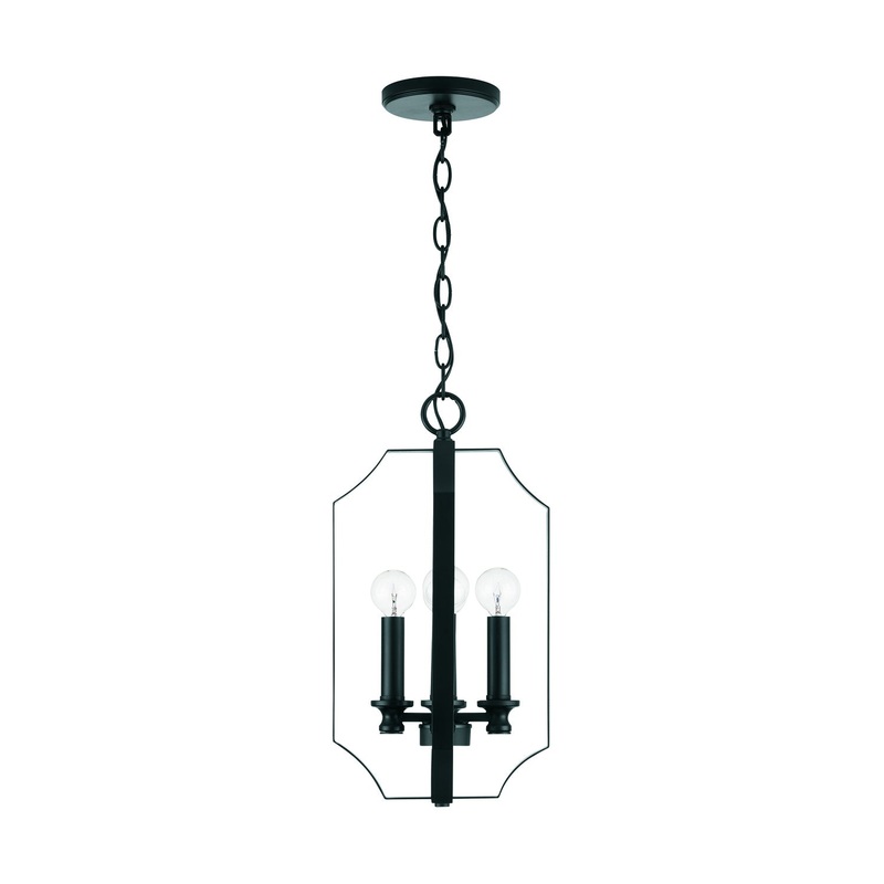 Capital Lighting 540941MB Myles Four Light Foyer Pendant, Matte Black (Discontinued)