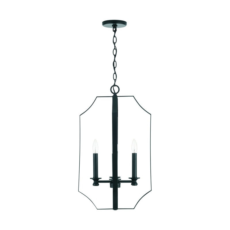 Capital Lighting 540942MB Myles Four Light Foyer Pendant, Matte Black (Discontinued)