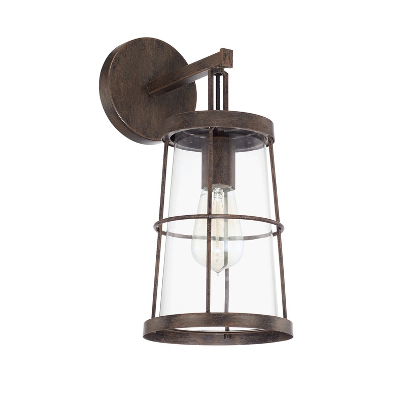 Capital Lighting 627411NG Beaufort One Light Wall Sconce, Nordic Grey