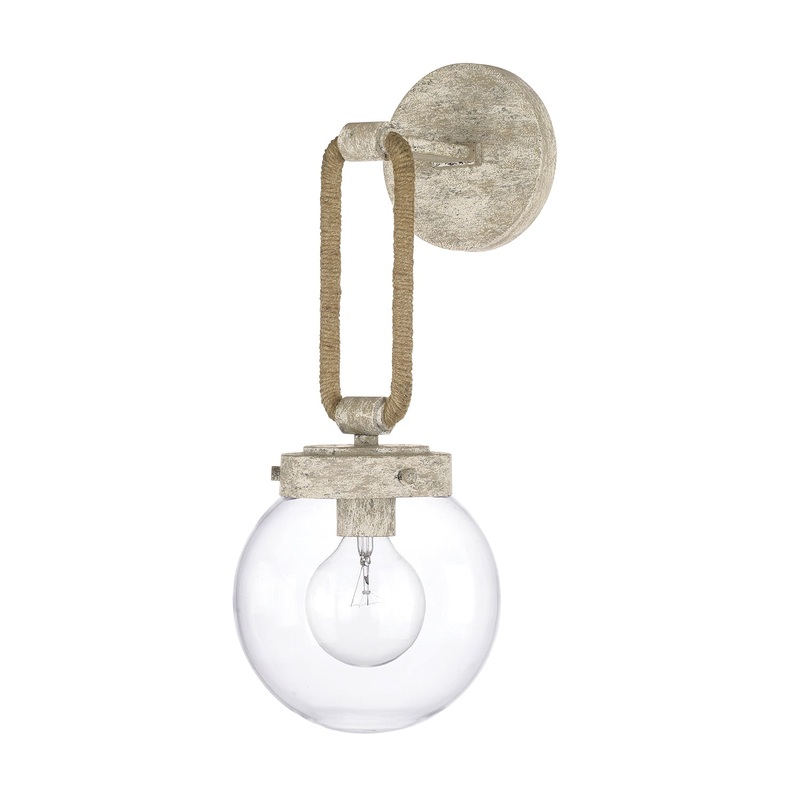 Capital Lighting 627412MS Beaufort One Light Wall Sconce, Mystic Sand