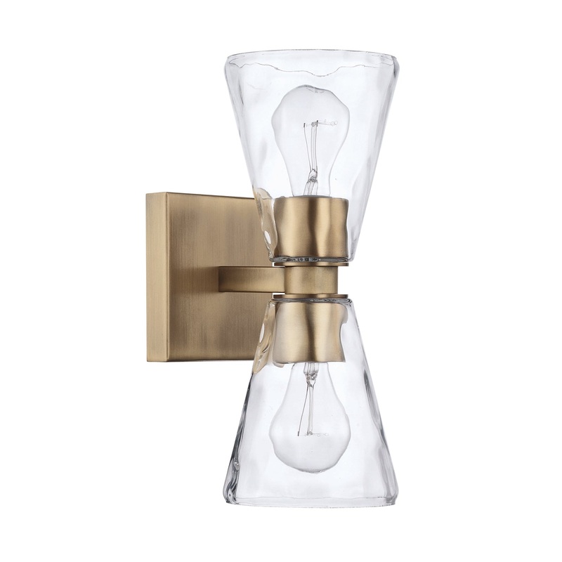Capital Lighting 627522AD-456 Lyra Two Light Wall Sconce, Aged Brass