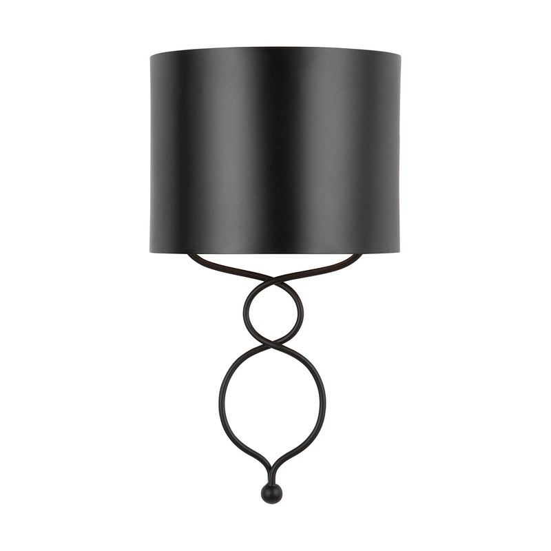 Capital Lighting 631612MB Sonnet One Light Wall Sconce, Matte Black (Discontinued)