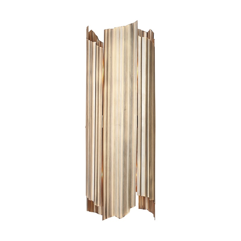 Capital Lighting 633421AD Xavier Two Light Wall Sconce, Aged Brass