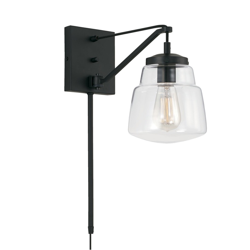 Capital Lighting 642711MB-518 Dillon One Light Wall Sconce, Matte Black (Discontinued)