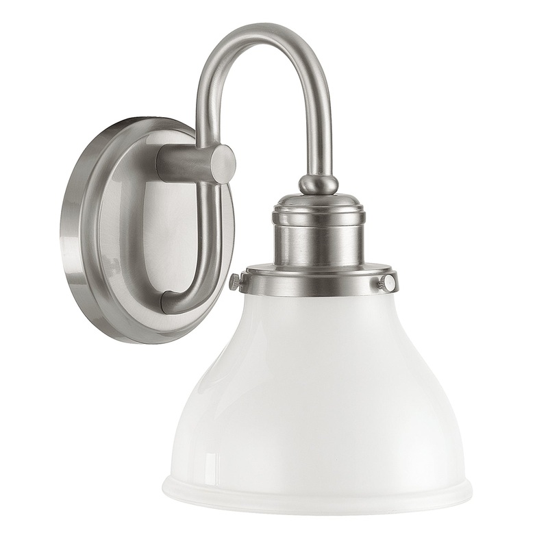 Capital Lighting 8301BN-128 Baxter One Light Wall Sconce, Brushed Nickel