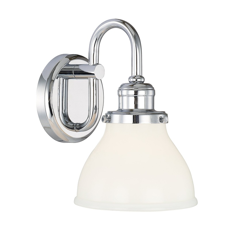Capital Lighting 8301CH-128 Baxter One Light Wall Sconce, Chrome