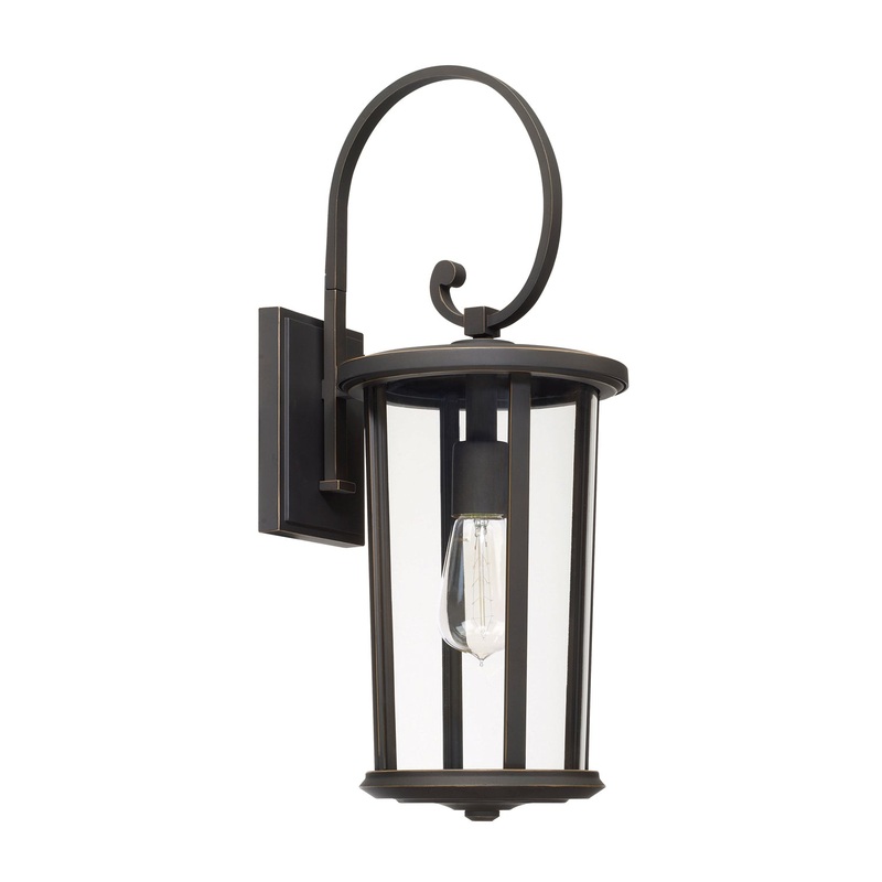 Capital Lighting 926711OZ Howell One Light Outdoor Wall Lantern, Oiled Bronze (Discontinued)
