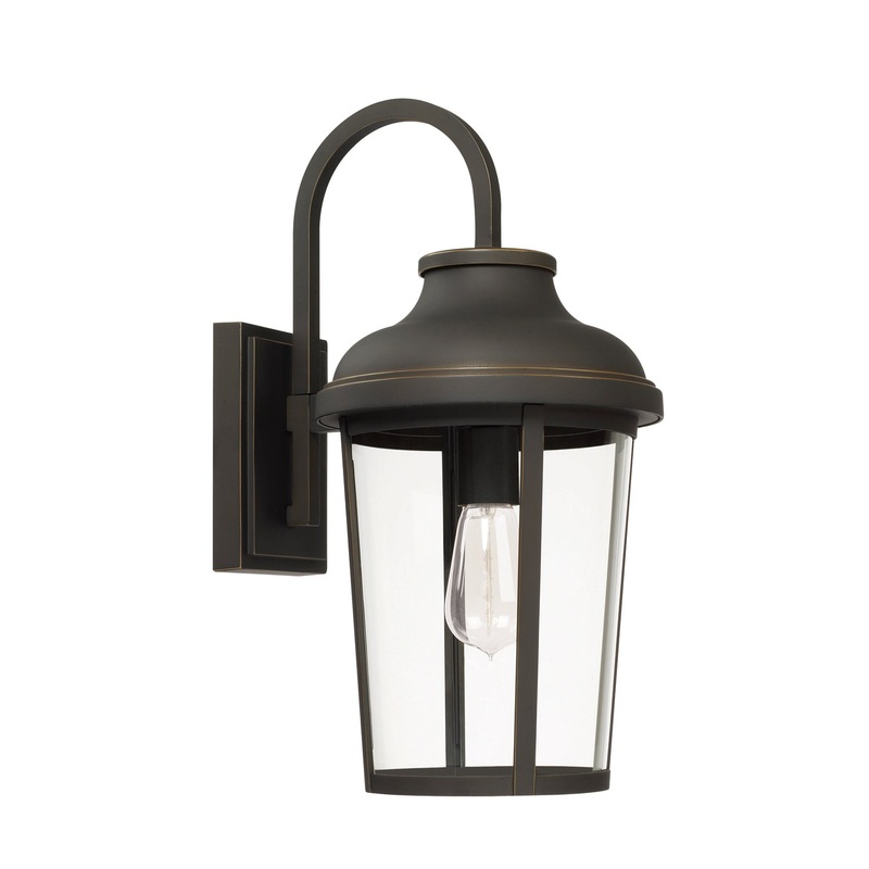 Capital Lighting 927011OZ Dunbar One Light Outdoor Wall Lantern, Oiled Bronze