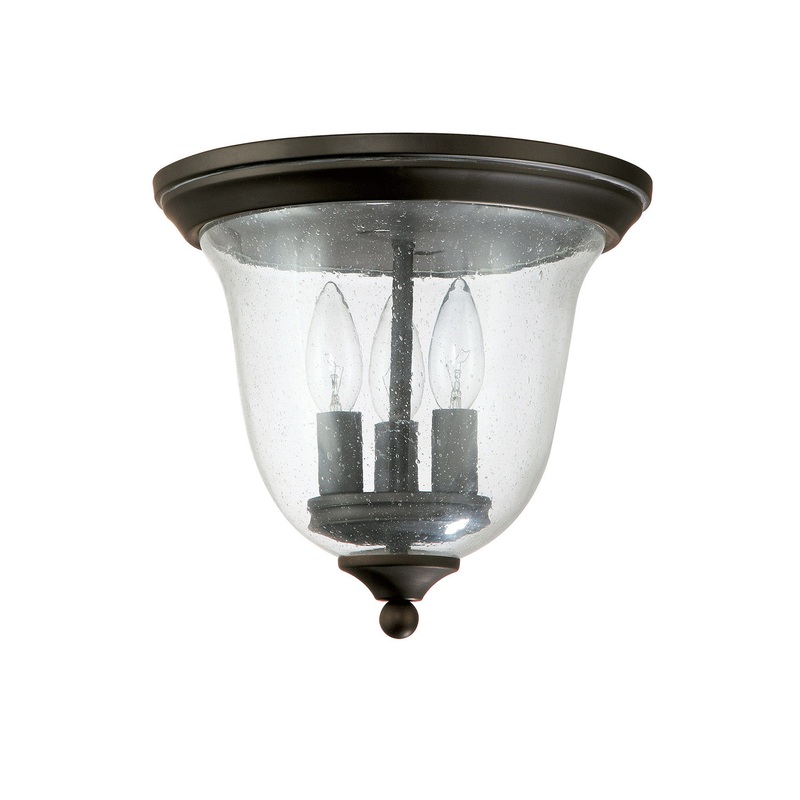 Capital Lighting 9541OB Three Light Outdoor Flush Mount, Old Bronze (Discontinued)