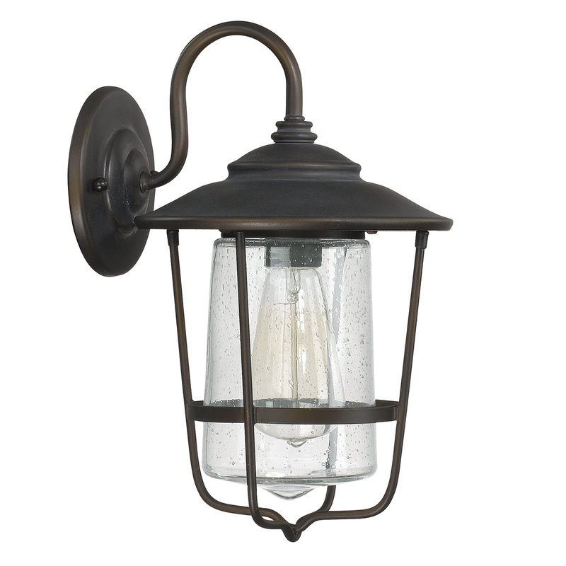 Capital Lighting 9601OB Creekside One Light Outdoor Wall Lantern, Old Bronze