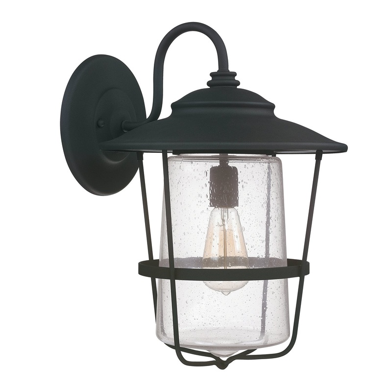 Capital Lighting 9603BK Creekside One Light Outdoor Wall Lantern, Black