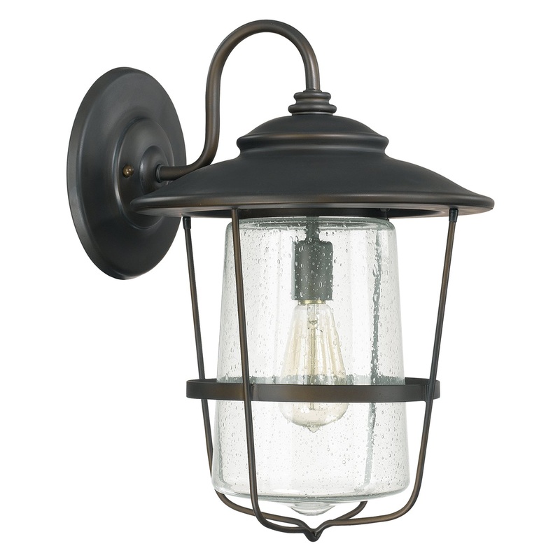 Capital Lighting 9603OB Creekside One Light Outdoor Wall Lantern, Old Bronze (Discontinued)